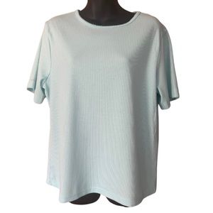 T.C.C Mint Green Ribbed Shortsleeved TSHIRT